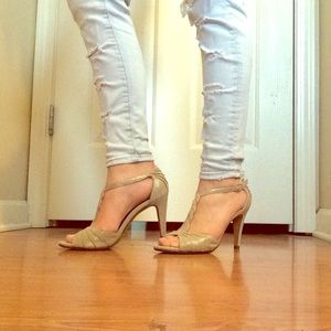 Sparkly Champagne Heels